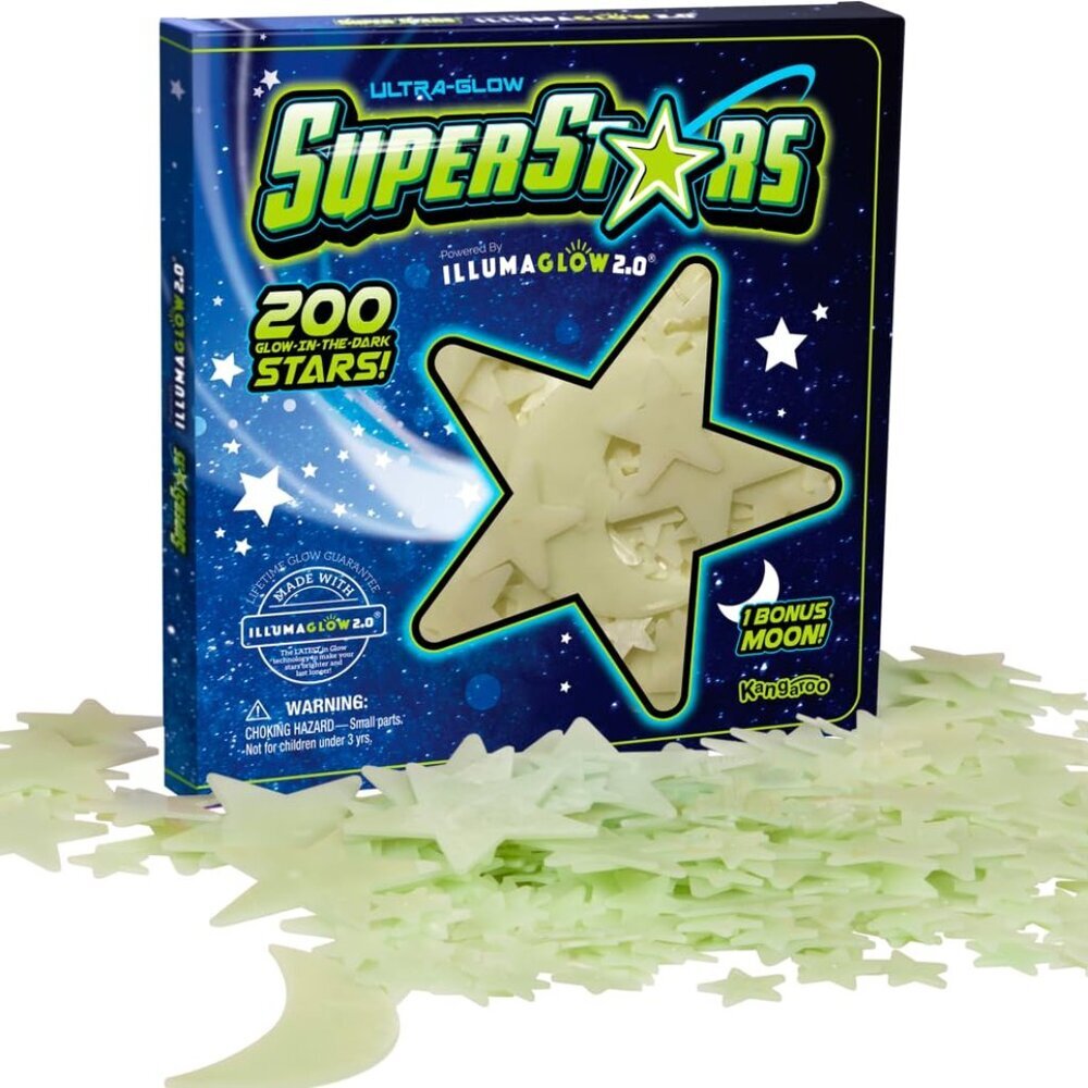 Glow in The Dark Stars - Includes Installation Material and Constellation Guide,